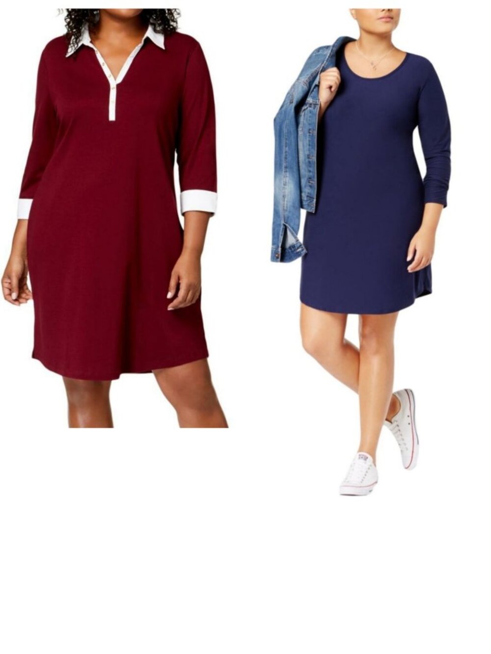 NWT 2 Piece Lot T-Shirt & Shirt Dresses – Plus 3X - Karen Scott & Planet Gold